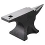 VEVOR Single Horn Anvil, 110lbs Cast Steel Anvil, High Hardness Rugged Round Horn Anvil for Blacksmiths, with Large Countertop and Stable Base, Metal Working Tool for Metal Bending, Shaping, Twisting