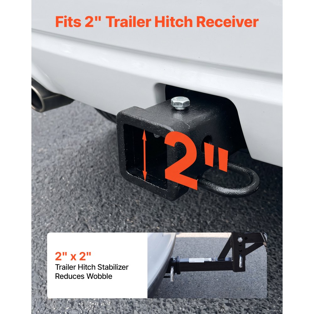 VEVOR Hitch Mount Cargo Carrier on Wheels, 920 x 541 x 300 mm, 2-in-1 Folding Rear Luggage Rack Basket & Cargo Cart with Hitch Stabilizer, Fits 2" Receiver for SUV Pickups, 181KG Load Capacity