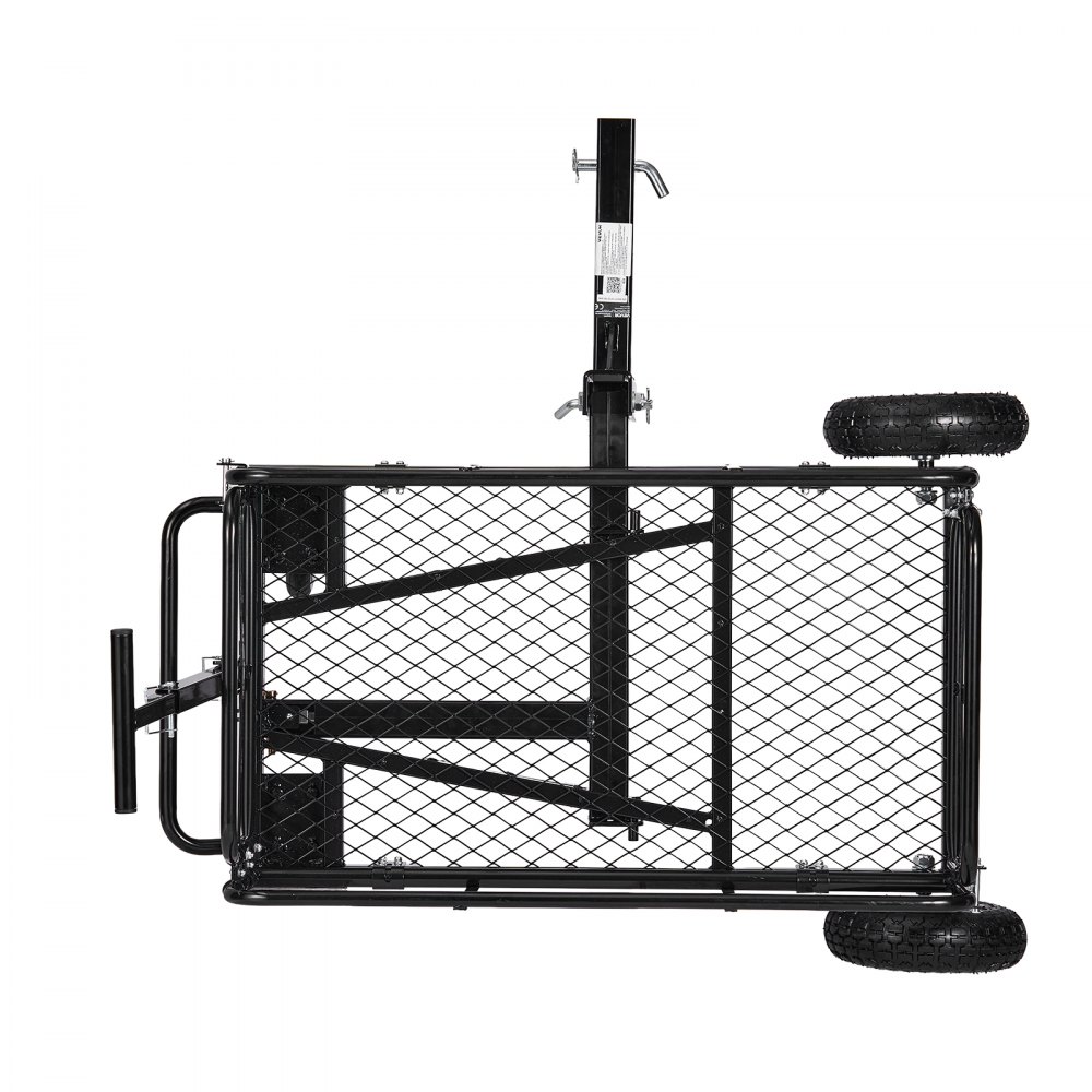 VEVOR Hitch Mount Cargo Carrier on Wheels, 920 x 541 x 300 mm, 2-in-1 Folding Rear Luggage Rack Basket & Cargo Cart with Hitch Stabilizer, Fits 2" Receiver for SUV Pickups, 181KG Load Capacity