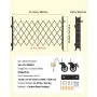 VEVOR Single Folding Security Gate, Lockable Scissor Gate with 360° Swivel Casters, Outdoor Barricade Steel Retractable Gates, for Entry Security, Garage, Warehouse & Pool, 1900 x 1310 mm (W x H)