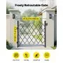 VEVOR Single Folding Security Gate, Lockable Scissor Gate with 360° Swivel Casters, Outdoor Barricade Steel Retractable Gates, for Entry Security, Garage, Warehouse & Pool, 43.31 x 51.57 in (W x H)