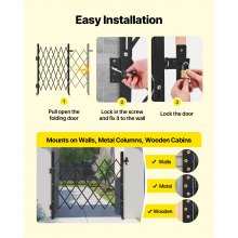 Single Folding Security Gate Lockable Scissor Gate 43.31 x 51.57 in (WxH)