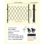 VEVOR Single Folding Security Gate, Lockable Scissor Gate with 360° Swivel Casters, Outdoor Barricade Steel Retractable Gates, for Entry Security, Garage, Warehouse & Pool, 70.87 x 63.39 in (W x H)