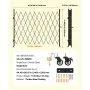 VEVOR Single Folding Security Gate, Lockable Scissor Gate with 360° Swivel Casters, Outdoor Barricade Steel Retractable Gates, for Entry Security, Garage, Warehouse & Pool, 2400 x 2205 mm (W x H)