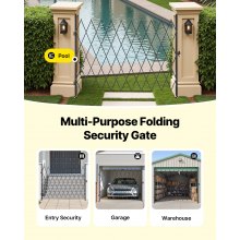 Single Folding Security Gate Lockable Scissor Gate 94.49 x 86.81 in (WxH)