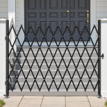 Single Folding Security Gate Lockable Scissor Gate 94.49 x 86.81 in (WxH)