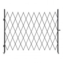 Single Folding Security Gate Lockable Scissor Gate 94.49 x 86.81 in (WxH)