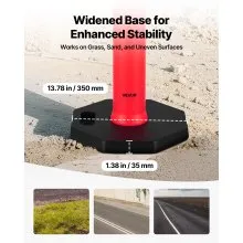 VEVOR 2 Packs Traffic Delineator Posts 48 in Traffic Safety Cones Weighted Base