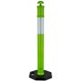 VEVOR - Paquete de 3 postes de señalización vial, conos de seguridad vial de 122 cm con base con peso y bandas reflectantes, resistentes para obras de construcción, estacionamientos y control de multitudes, color verde