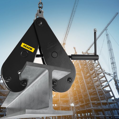 VEVOR Beam Clamp 2200lbs/1ton Capacity I Beam Lifting Clamp 3Inch-9Inch Opening Range Beam Clamps for Rigging Heavy Duty Steel Beam Clamp Tool Beam Hangers for Lifting Rigging in Black