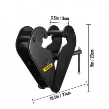 VEVOR Beam Clamp 2200lbs/1ton Capacity I Beam Lifting Clamp 3inch-9inch Opening Range Beam Clamps for Rigging Heavy Duty Steel Beam Clamp Tool Beam Hangers for Lifting Rigging(1 ton)