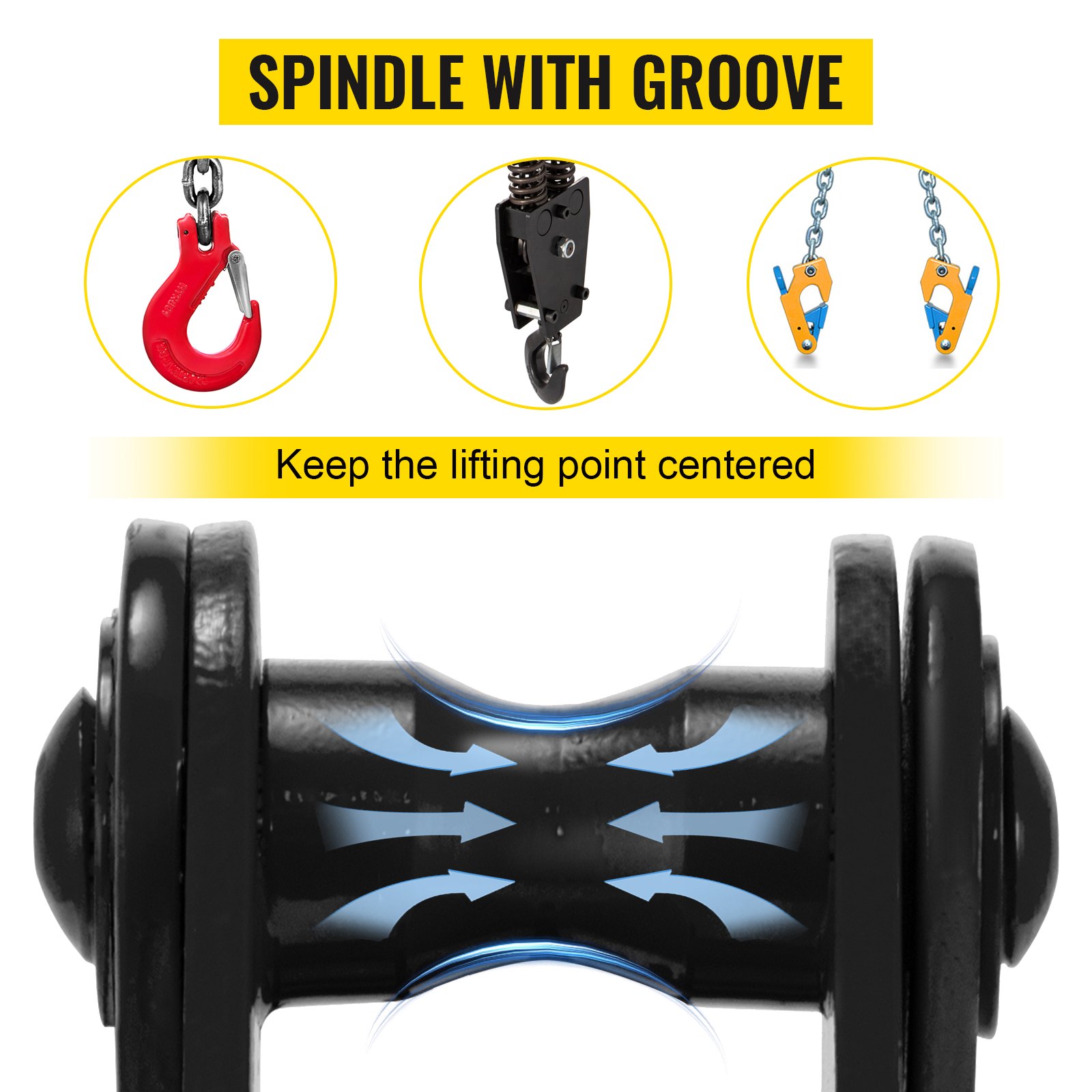 VEVOR Beam Clamp 2200lbs/1ton Capacity I Beam Lifting Clamp 3inch-9inch Opening Range Beam Clamps for Rigging Heavy Duty Steel Beam Clamp Tool Beam Hangers for Lifting Rigging(1 ton)