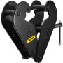black VEVOR beam clamp with adjustable screw mechanism and robust steel construction.