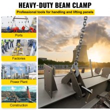 VEVOR Beam Clamp I Beam Lifting Clamp 2 ton Heavy Duty Beam Hangers in Black