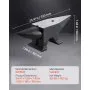 VEVOR Cast Iron Anvil, 105 Lbs Single Horn Anvil with Large Countertop and Stable Base, High Hardness Rugged Round Horn Anvil Blacksmith, for Bending, Shaping