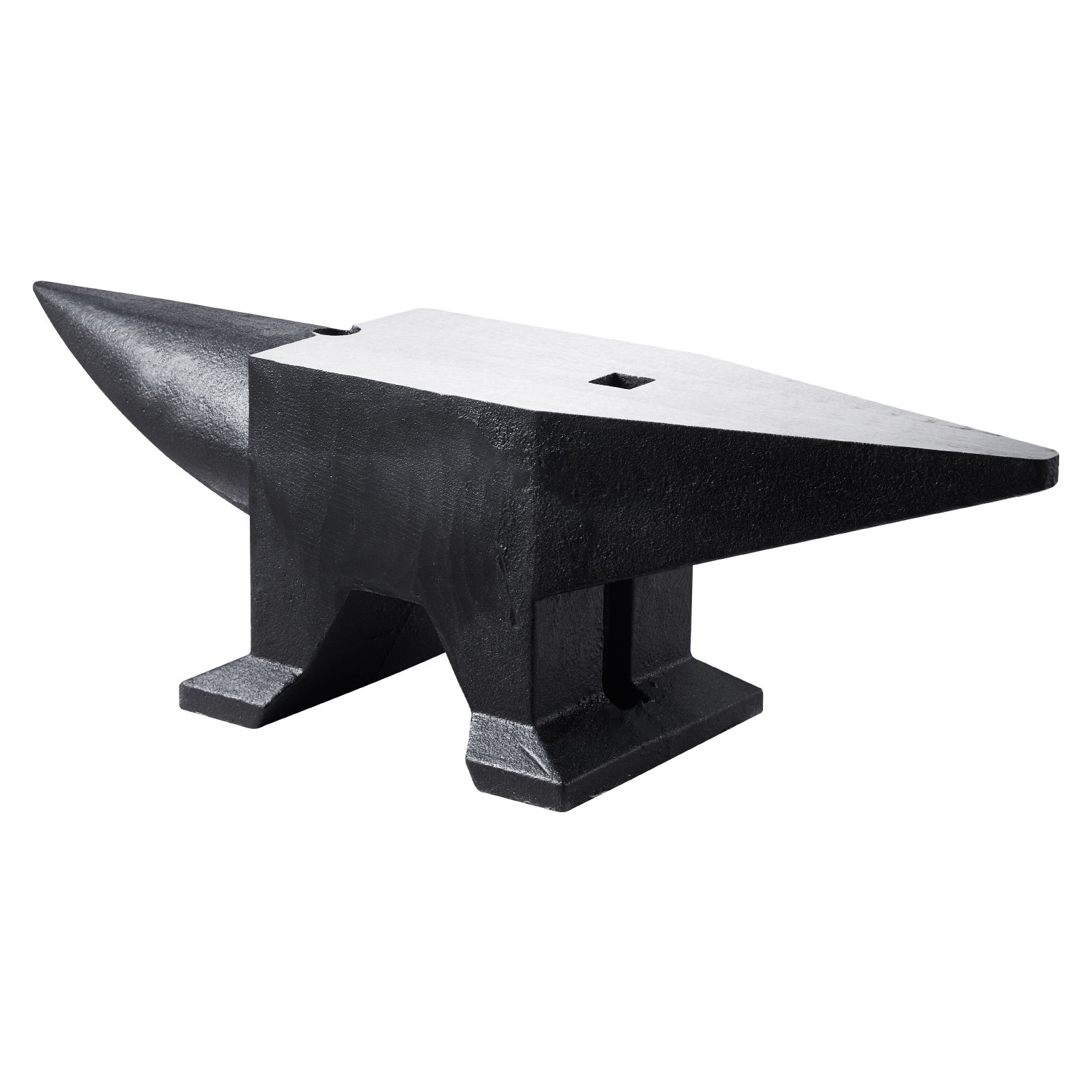 VEVOR Cast Iron Anvil, 105 Lbs Single Horn Anvil with Large Countertop and Stable Base, High Hardness Rugged Round Horn Anvil Blacksmith, for Bending, Shaping