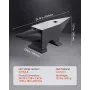VEVOR Cast Steel Anvil, 132 Lbs(60kg) Single Horn Anvil with Large Countertop and Stable Base, High Hardness Rugged Round Horn Anvil Blacksmith, for Bending, Shaping