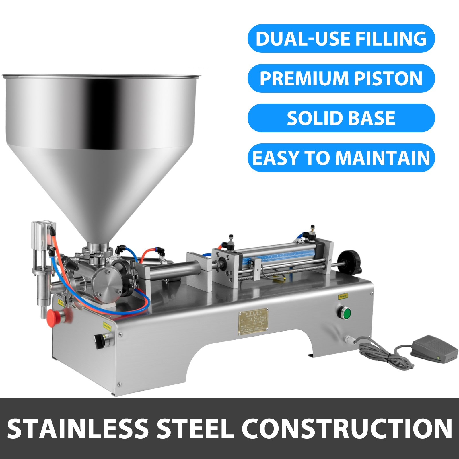 Paste Filling Machine Shampoo Filling Machine 5-100ml Volume With 30l Hopper