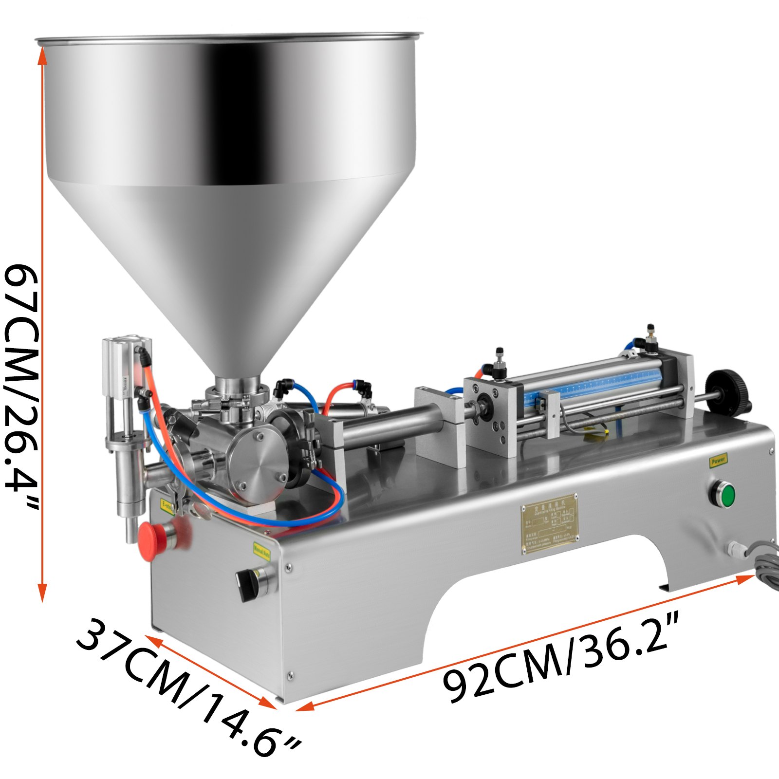 Paste Filling Machine Shampoo Filling Machine 5-100ml Volume With 30l Hopper