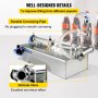 VEVOR Horizontal Pneumatic Liquid Filling Machine 50-500ml, Pneumatic Bottle Filling Machine Single Head, Semi-automatic Liquid Filler 0.4-0.6MP Air Pressure for Oil Water Liquids