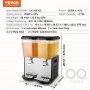 VEVOR Commercial Beverage Dispenser 18L x 2 Tanks Cold Juice Ice Drink Dispenser