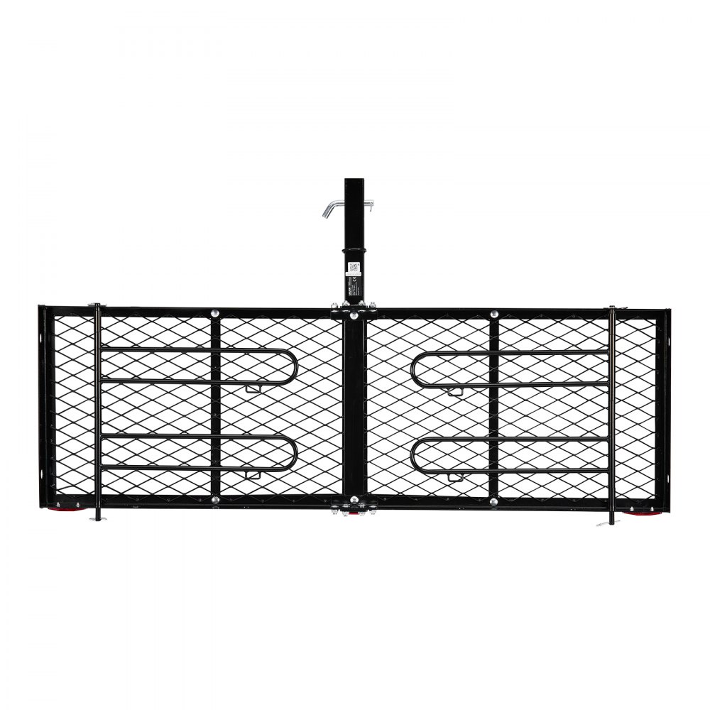 VEVOR Hitch Cargo Carrier with Bike Racks, 1580 x 510 x 80 mm Hitch Mount Cargo Carrier for 2 Mountain Bikes, 227KG Capacity High-Strength Steel Rear Luggage Basket Fits 2" Receiver for SUVs Pickups