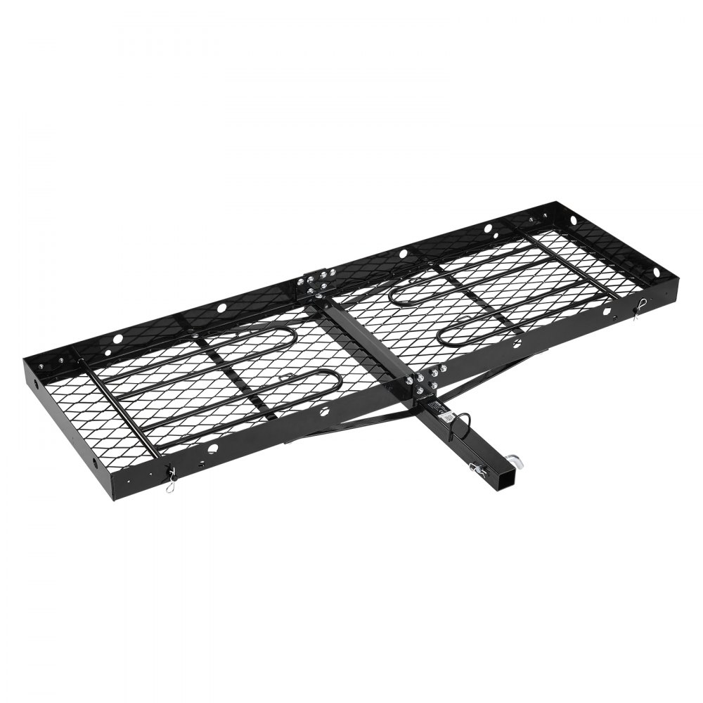VEVOR Hitch Cargo Carrier with Bike Racks, 1580 x 510 x 80 mm Hitch Mount Cargo Carrier for 2 Mountain Bikes, 227KG Capacity High-Strength Steel Rear Luggage Basket Fits 2" Receiver for SUVs Pickups