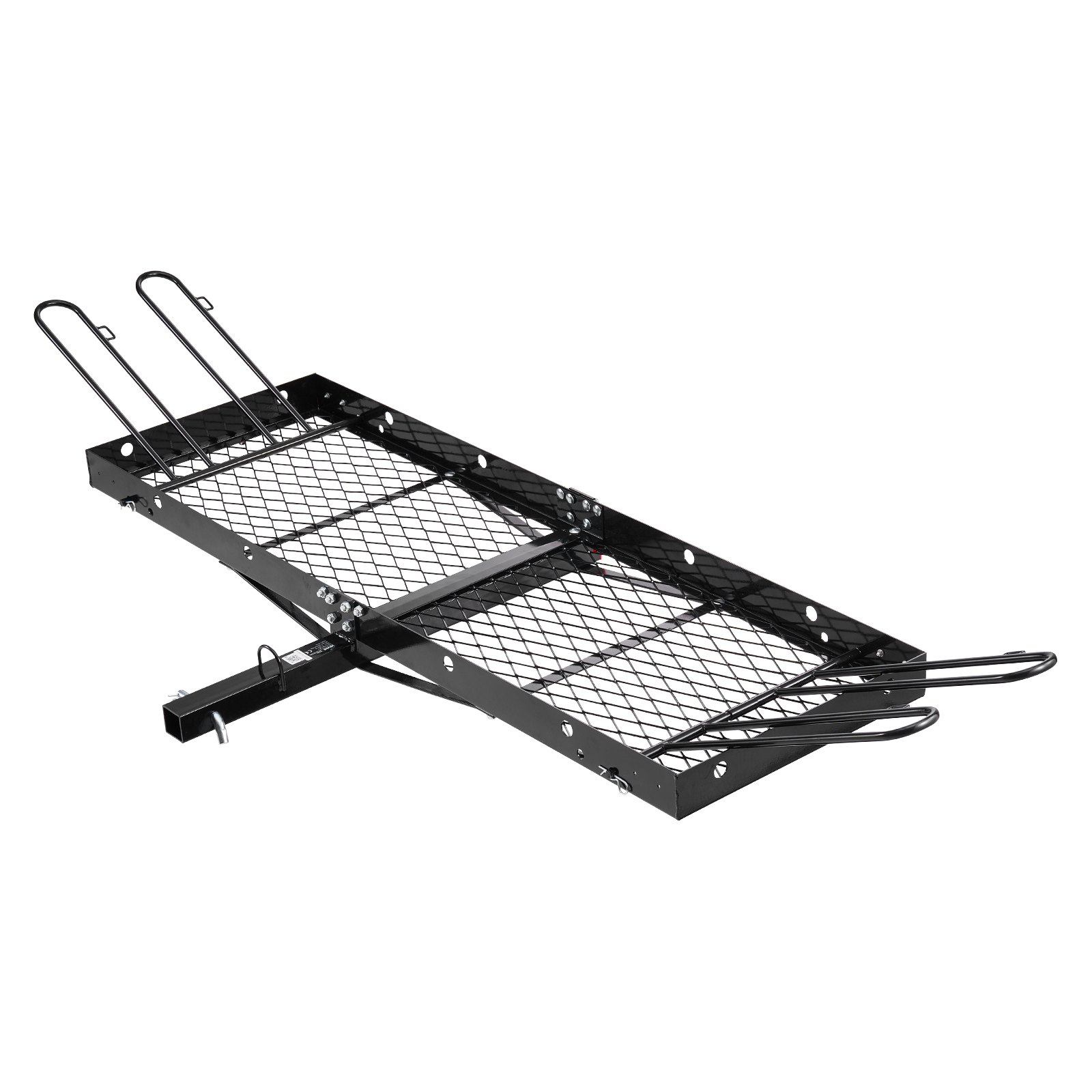 VEVOR Hitch Cargo Carrier with Bike Racks, 1580 x 510 x 80 mm Hitch Mount Cargo Carrier for 2 Mountain Bikes, 227KG Capacity High-Strength Steel Rear Luggage Basket Fits 2" Receiver for SUVs Pickups