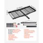 VEVOR Hitch Cargo Carrier with Bike Racks, 1580 x 685 x 80 mm Hitch Mount Cargo Carrier for up to 4 Mountain Bikes, 227KG Capacity High-Strength Steel Rear Luggage Basket Fits 2" Receiver for SUV Pickups