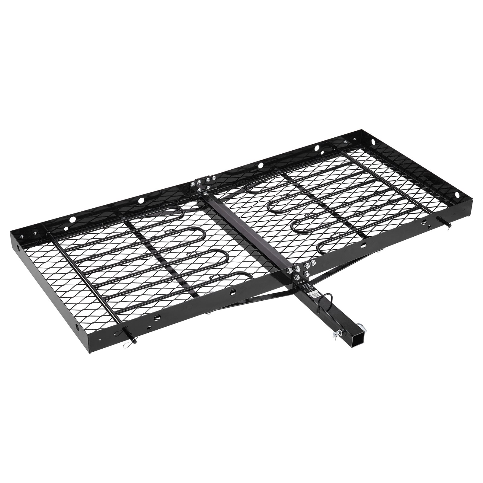 VEVOR Hitch Cargo Carrier with Bike Racks, 1580 x 685 x 80 mm Hitch Mount Cargo Carrier for up to 4 Mountain Bikes, 227KG Capacity High-Strength Steel Rear Luggage Basket Fits 2" Receiver for SUV Pickups