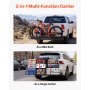 VEVOR Hitch Cargo Carrier Bike Rack, 1672 x 500 x 145 mm Folding Hitch Mount Cargo Carrier for 2 Fat Tire/Mountain Bikes, 227KG Capacity High-Strength Luggage Basket Fits 2" Receiver for SUV Pickups