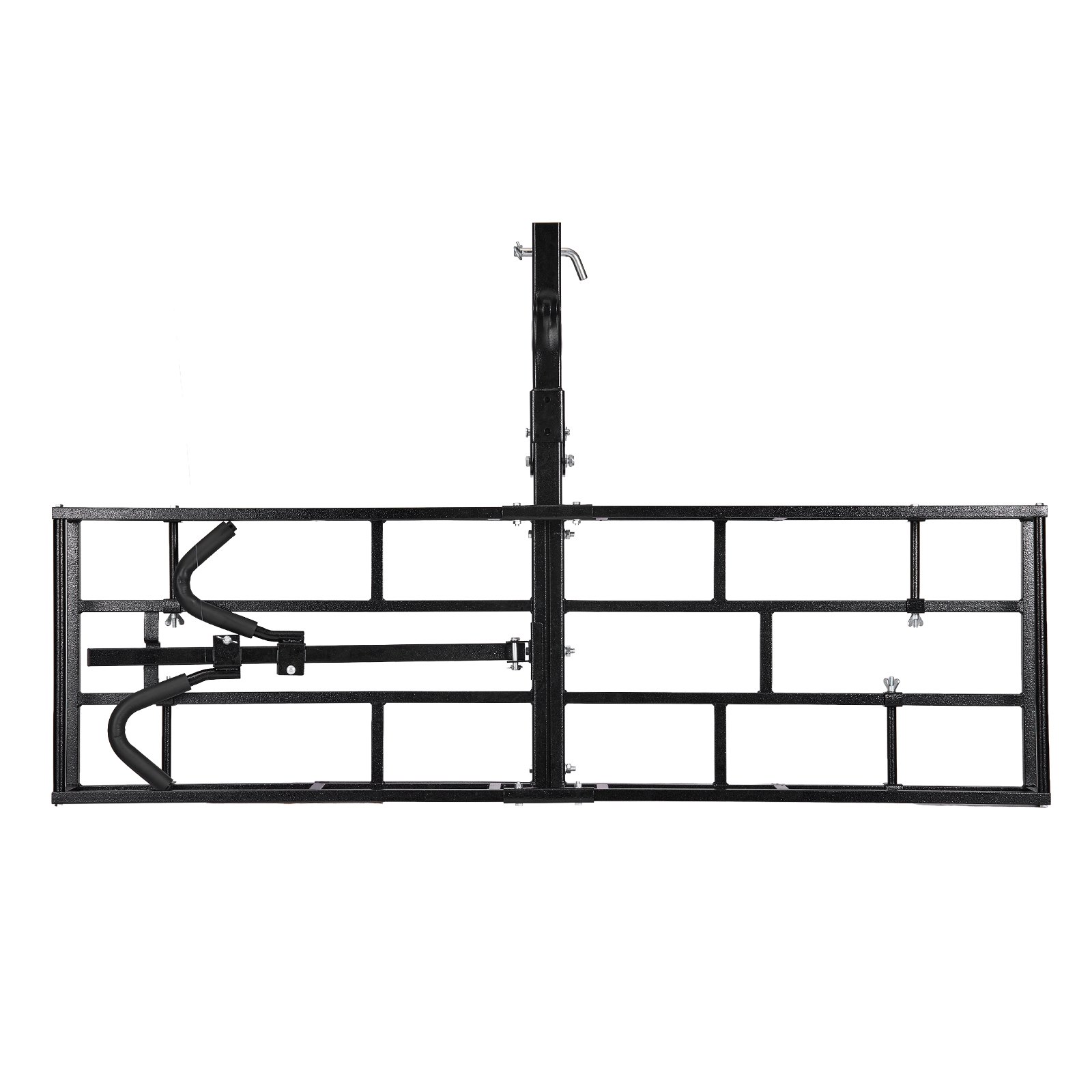 VEVOR Hitch Cargo Carrier Bike Rack, 66" x 20" x 6" Folding Hitch Mount Cargo Carrier for 2 Fat Tire/Mountain Bikes, 500LBS Capacity High-Strength Steel Luggage Basket Fits 2" Receiver for SUV Pickups