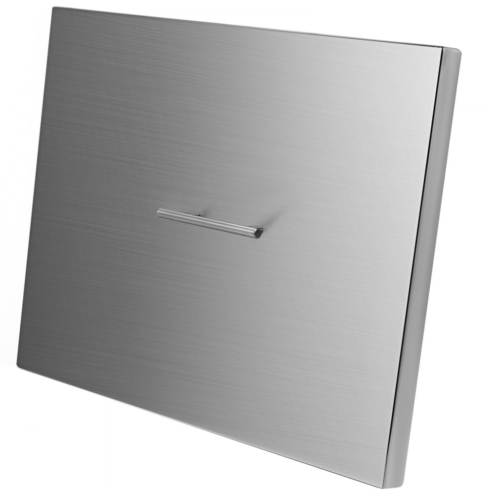 VEVOR Fire Pit Lid 21 x 21 Inch 1.5mm Thick 430 Stainless Steel Fire Pit Burner Cover Square Fire Pit Lid for Drop-in Fire Pit Pan