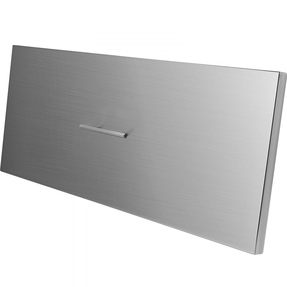 VEVOR Fire Pit Lid 33x13 Inch Fire Pit Burner Cover 1.5mm Thick Rectangular 430 Stainless Steel Cover Fit for 30x10 Inch Fire Pit Pan