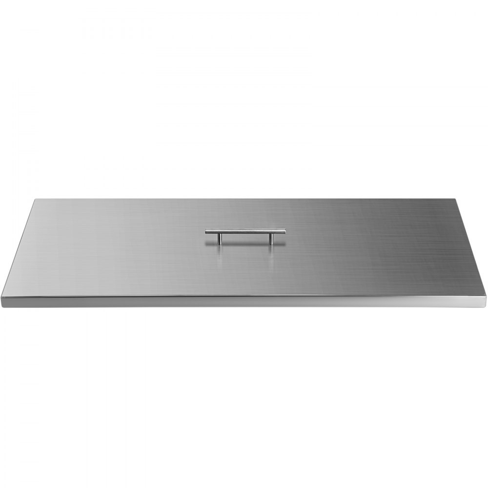 VEVOR Fire Pit Lid 33x13 Inch Fire Pit Burner Cover 1.5mm Thick Rectangular 430 Stainless Steel Cover Fit for 30x10 Inch Fire Pit Pan
