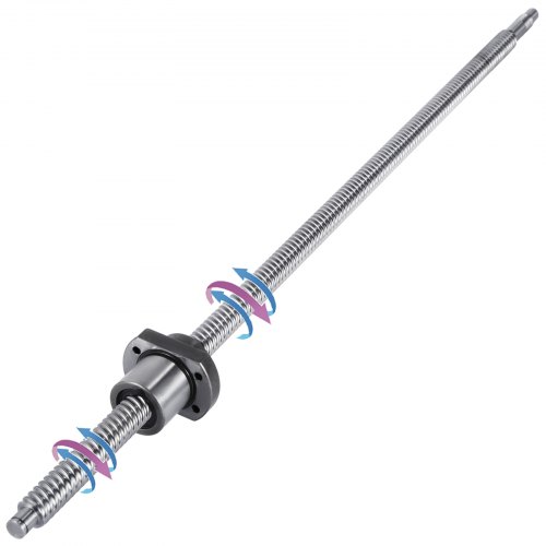 VEVOR Ball Screw SFE1616-650mm Anti-Backlash Ballscrew with Ball Nut Ball Screws for CNC Grinding Machine