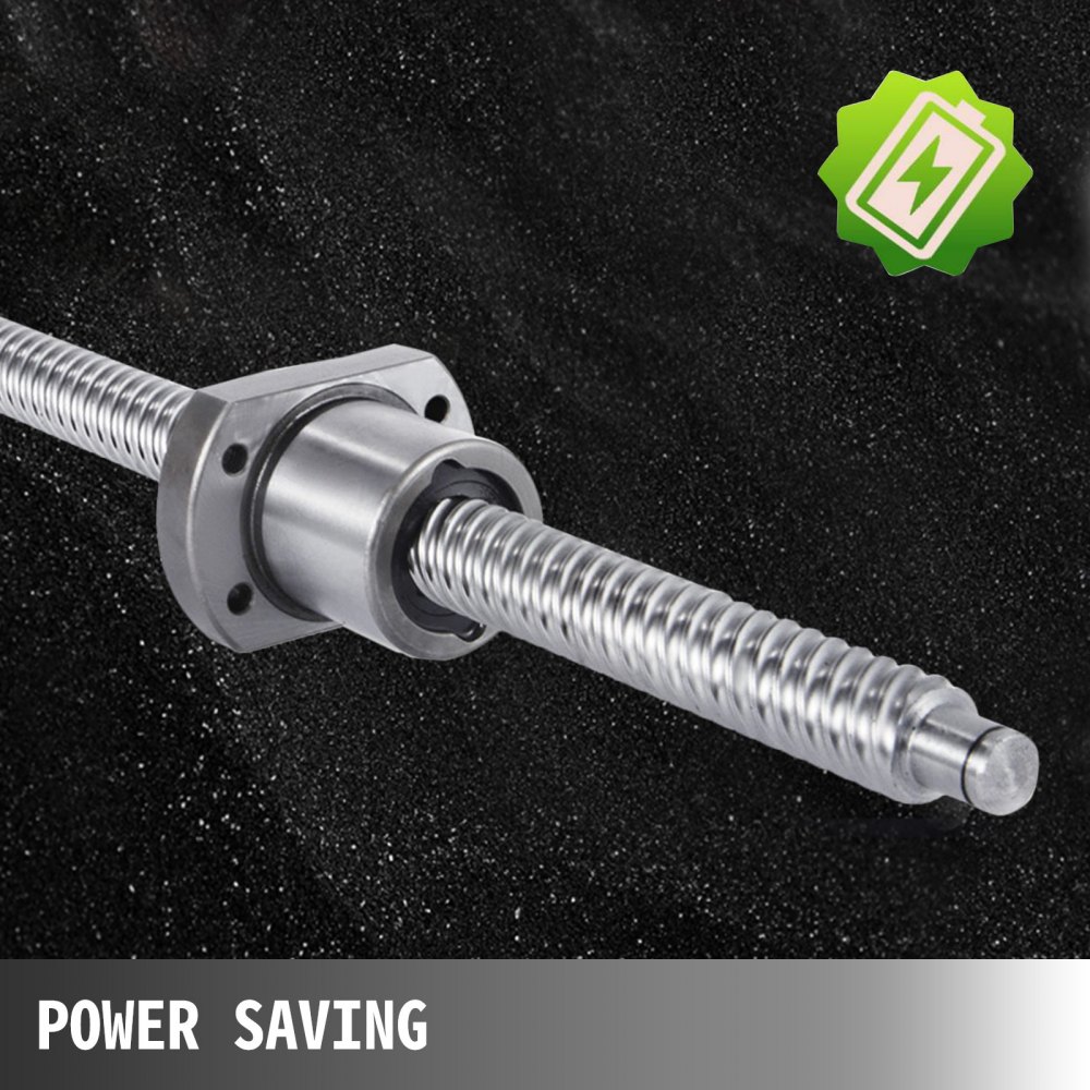 VEVOR Ball Screw SFE1616-650mm Anti-Backlash Ballscrew with Ball Nut Ball Screws for CNC Grinding Machine