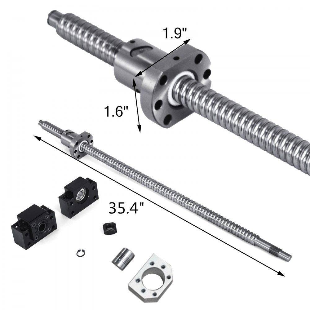Rm1605--1000mm anti-backlashed ballscrew+bf12/bk12 Bargain Amazing Pro