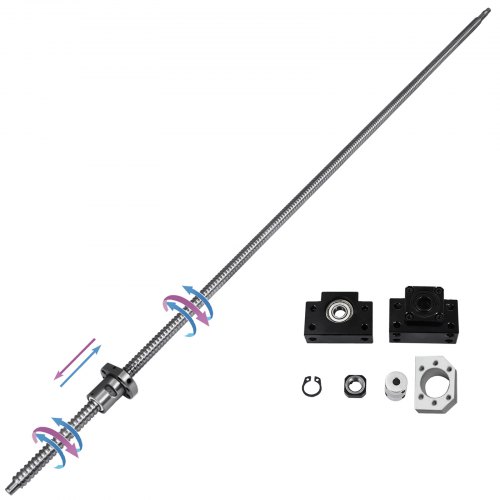 VEVOR SFU1605-1500mm & BK12/BF12 End Support CNC Ball screw AU