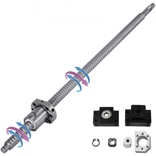 Anti-backlashed Ball screw SFU1605 500 RM1605 CNC Set Ball Nut Screw Nut Housing