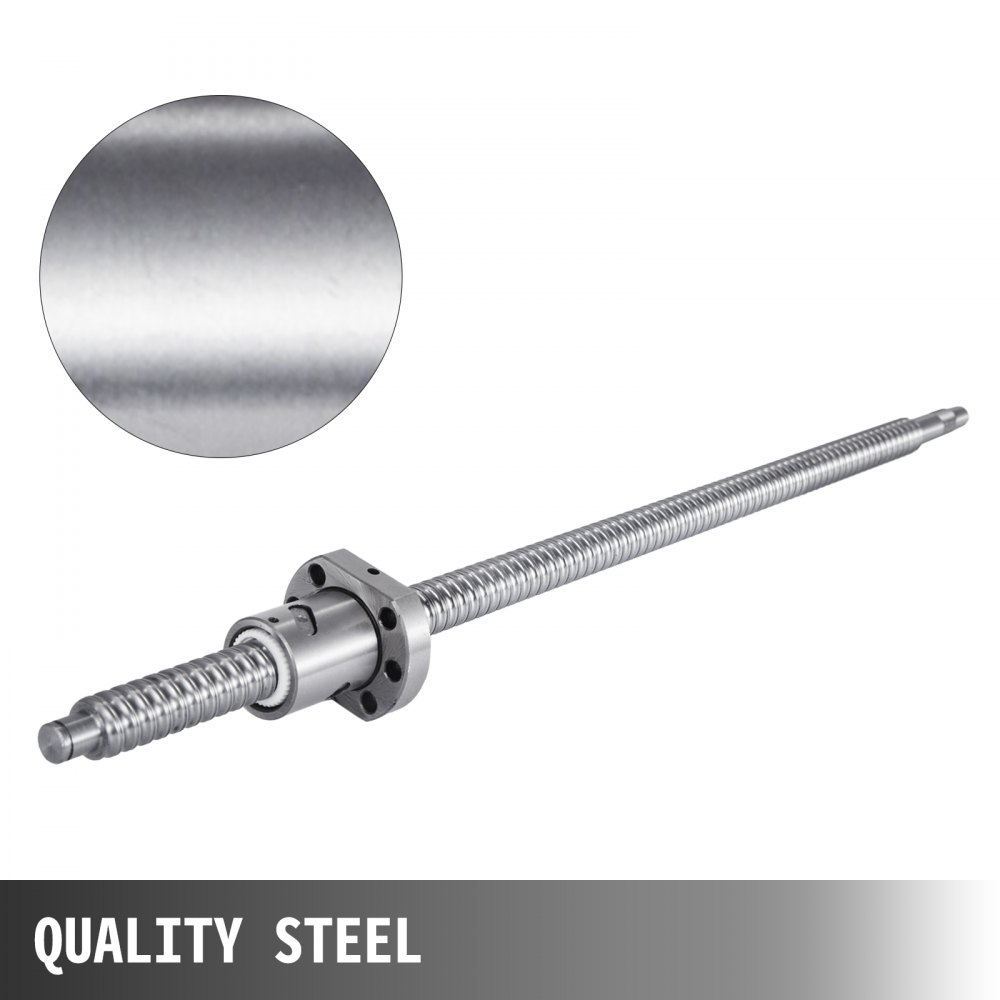VEVOR Ballscrew Anti-Backlash SFU1605 500mm Ballscrew kit + BK and BF12 Kit with Ball Nuts + Screw Nut Housing for CNC Route Grinding Machine