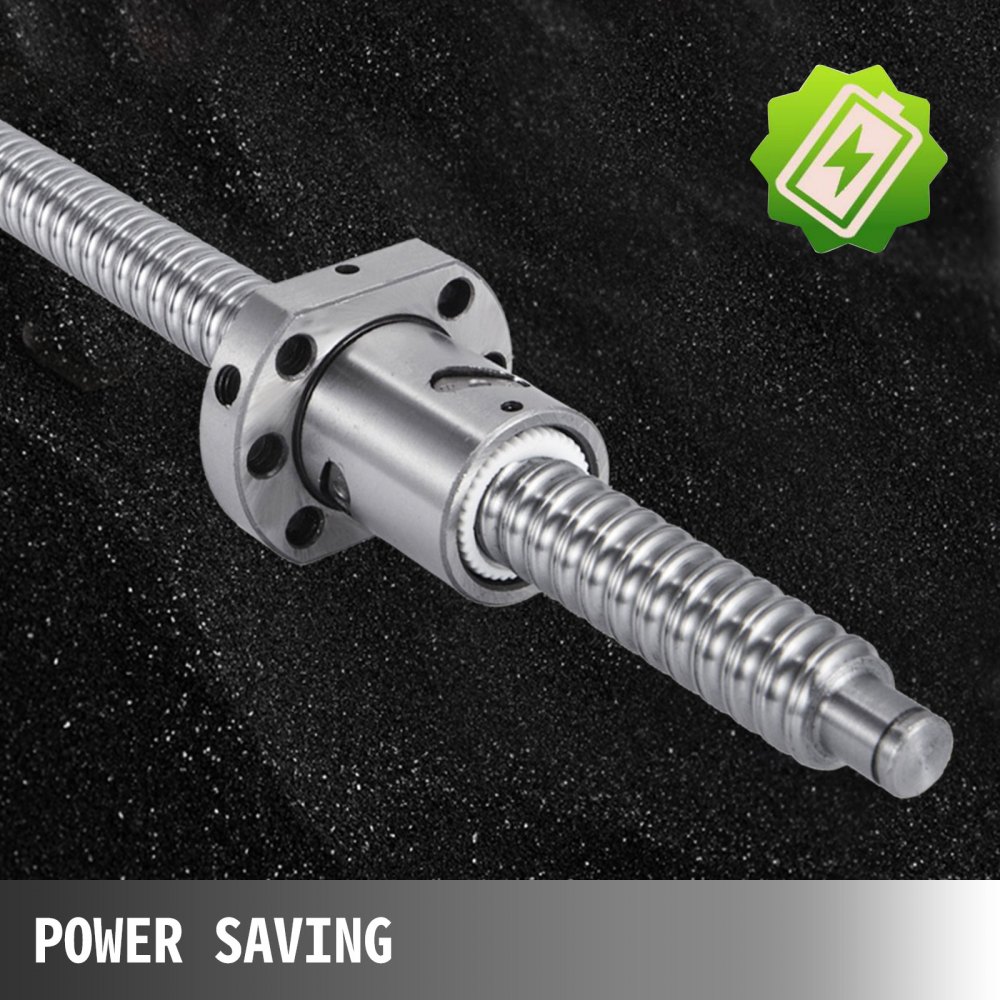 VEVOR Ballscrew Anti-Backlash SFU1605 500mm Ballscrew kit + BK and BF12 Kit with Ball Nuts + Screw Nut Housing for CNC Route Grinding Machine