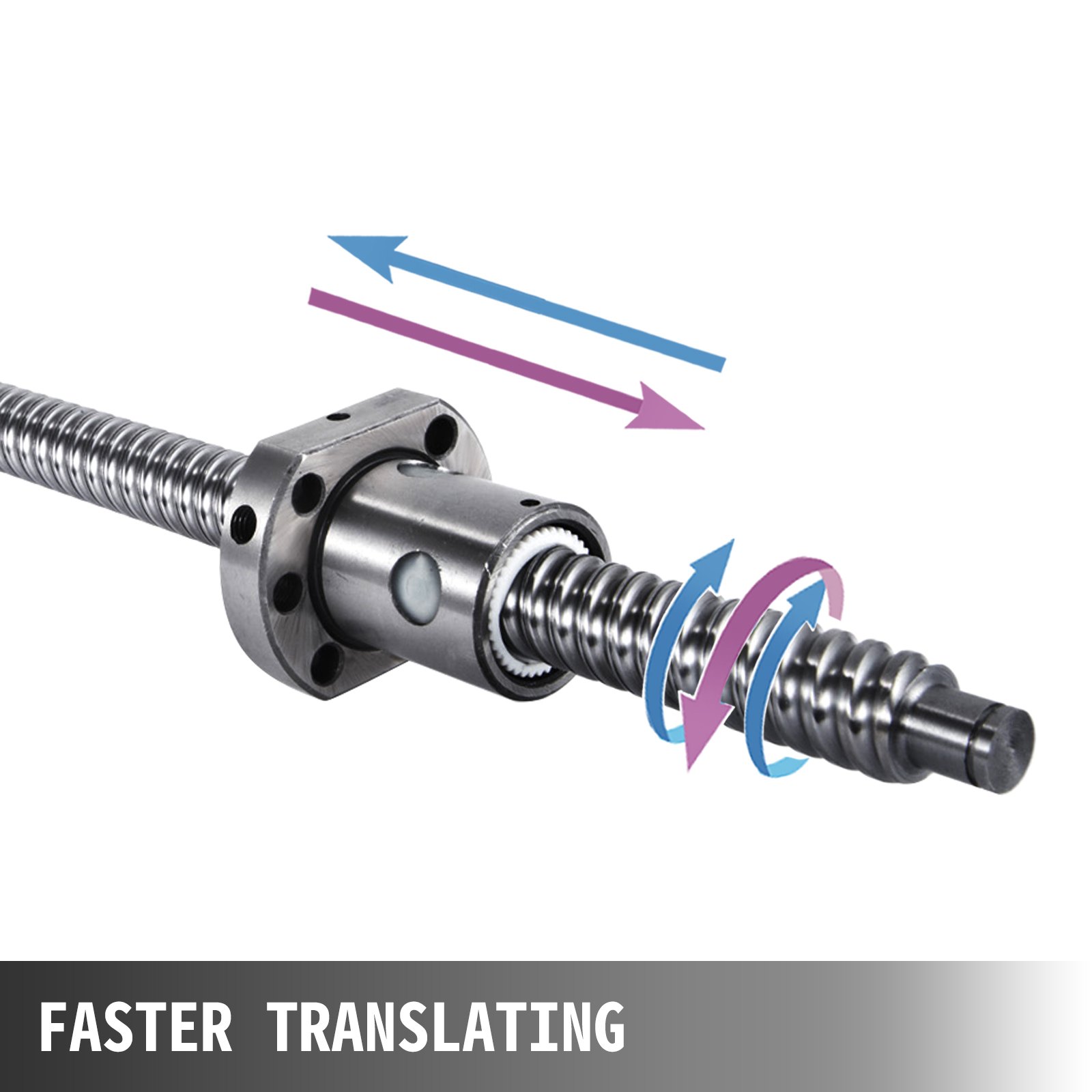 Anti-backlashed Ballscrew SFU1610-650 RM1610 Accurate Linear Motion Automation