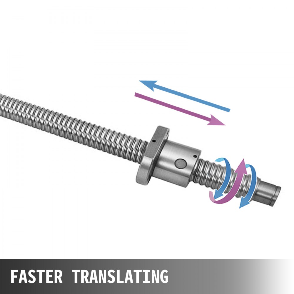 VEVOR Ball screw RM2505-1800mm 2505 SFU2505 BF/BK20 CNC Route Stamina Durable