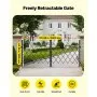 VEVOR Double Folding Security Gate, Lockable Scissor Gate with 360° Swivel Casters, Outdoor Barricade Steel Retractable Gates, for Entry Security, Garage, Warehouse & Pool, 125.98 x 63.19 in (W x H)