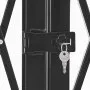 VEVOR Double Folding Security Gate, Lockable Scissor Gate with 360° Swivel Casters, Outdoor Barricade Steel Retractable Gates, for Entry Security, Garage, Warehouse & Pool, 145.67 x 86.81 in (W x H)