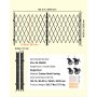 VEVOR Double Folding Security Gate, Lockable Scissor Gate with 360° Swivel Casters, Outdoor Barricade Steel Retractable Gates, for Entry Security, Garage, Warehouse & Pool, 3940 x 2205 mm (W x H)
