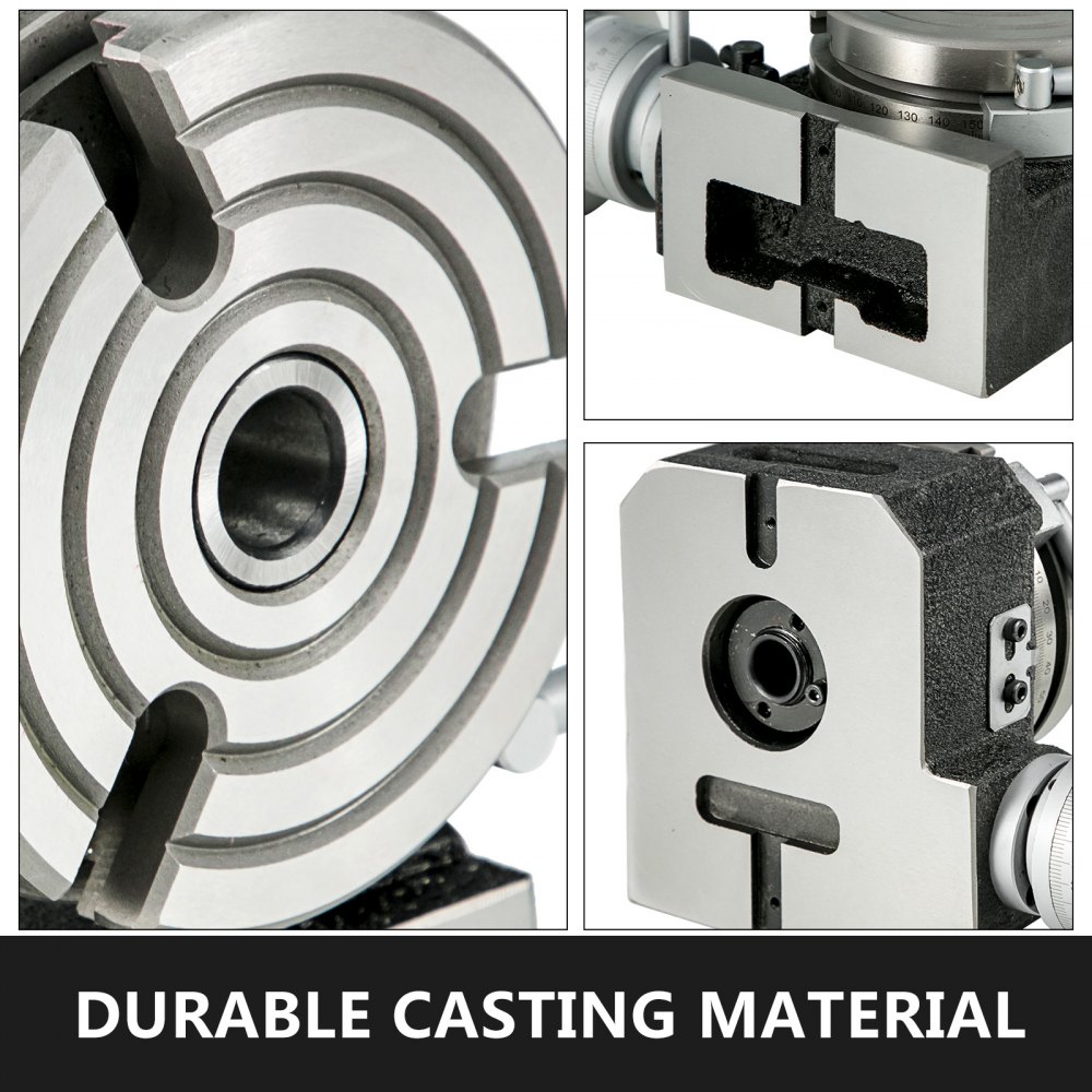 Rotary Table 4" 3-slot Horizontal Vertical Dividing Plates For Milling Machine