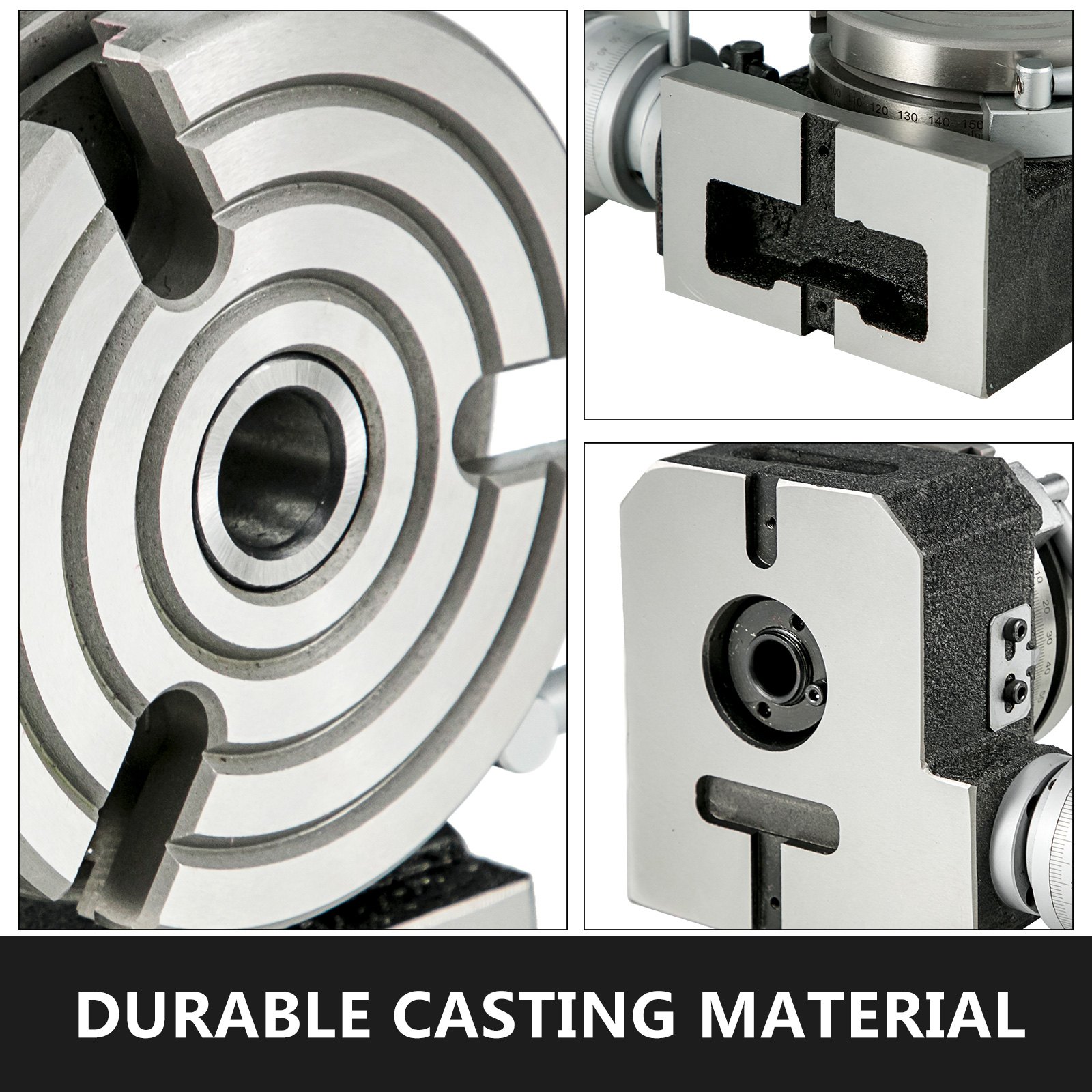 Rotary Table 4" 3-slot Horizontal Vertical Dividing Plates For Milling Machine