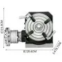Mesa giratoria VEVOR de 4 pulgadas (100 mm), mesa de fresado horizontal y vertical de 2/5 pulgadas (10 mm), mesa giratoria de fresado de 4 ranuras MT-2 con juego de placa de indexación para fresado y taladrado de precisión.
